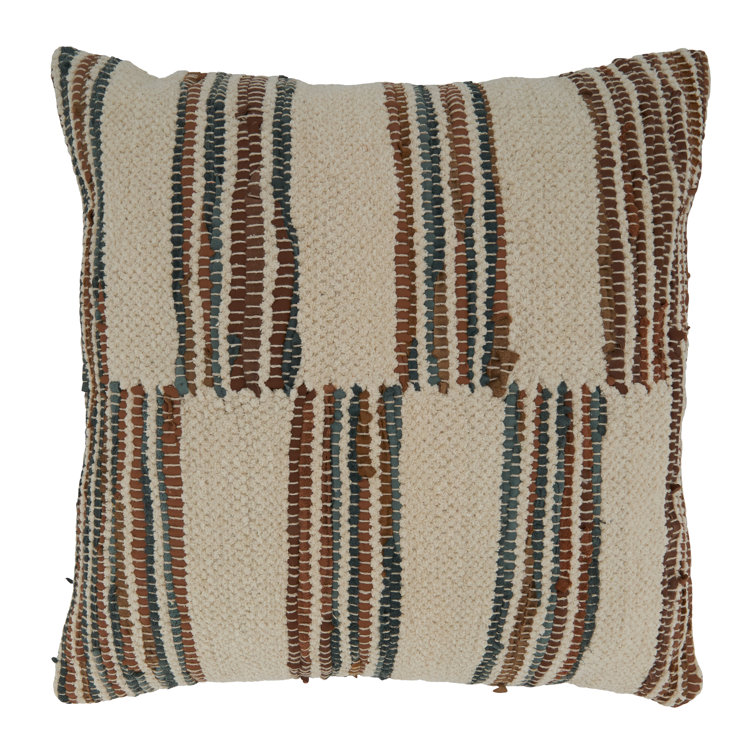 Saro Striped Cotton Pillow Cover Wayfair